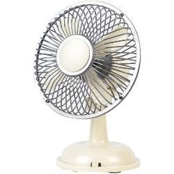 Tischventilator Retro Fan, 2,5W USB 380g 50m³/h 15x19,5x13cm weiss