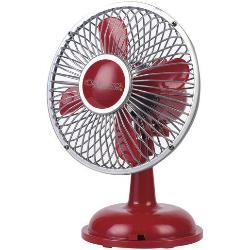 Tischventilator Retro Fan, 2,5W USB 380g 50m³/h 15x19,5x13cm rot